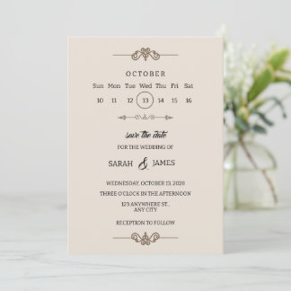 Hochzeitseinladung im Vintage-Stil Einladung