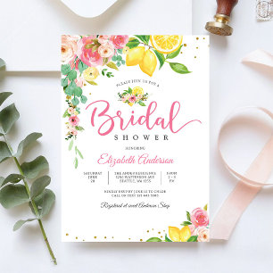 Hochzeitseinladung im Zitronen-Blumen-Design Einladung