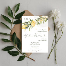 Hochzeitseinladung im Zitronengarten-Stil