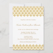 Hochzeitseinladung Imitats Gold Arabesques Einladung (Vorderseite)