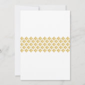 Hochzeitseinladung Imitats Gold Arabesques Einladung (Rückseite)