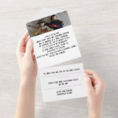 Hochzeitseinladung in einem all in one einladung (Abreißen)