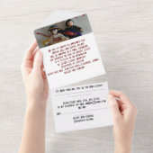 Hochzeitseinladung in einem all in one einladung (Abreißen)