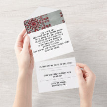 Hochzeitseinladung in einem