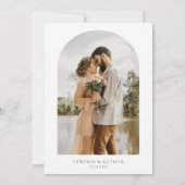 Hochzeitseinladung in marineblauer Rustikalis Einladung (Rückseite)