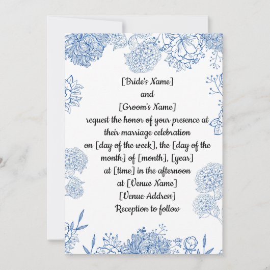 Hochzeitseinladung individuell anpassbar vor und z einladung (Vorderseite)