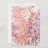 Hochzeitseinladung Karren pink kleine petalforal Einladung (Rückseite)