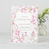 Hochzeitseinladung Kirschblüte Einladung (Stehend Vorderseite)