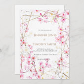 Hochzeitseinladung Kirschblüte Einladung (Vorne/Hinten)