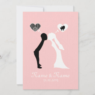 Hochzeitseinladung: Kuss in die gemeinsame Zukunft Einladung