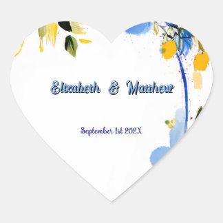 Hochzeitseinladung La Dolce Vita Herz-Aufkleber