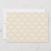 Hochzeitseinladung - Leinen mit Damastwellen Einladung (Rückseite)