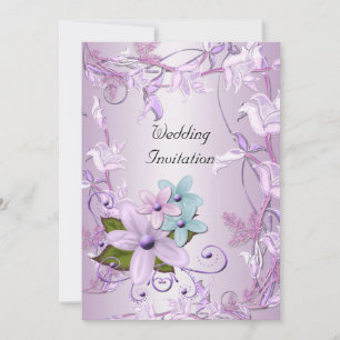 Hochzeitseinladung Lila Mauve Floral Einladung