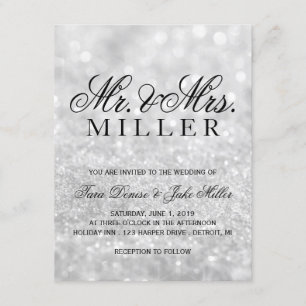 Hochzeitseinladung - Lit Silver Glit Fab Einladung