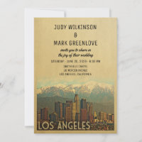 Hochzeitseinladung Los Angeles Vintage Mitte des J