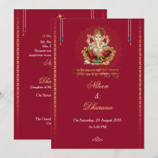 Hochzeitseinladung Mandala Ganesh Hindu Einladung