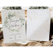 Hochzeitseinladung Minimalistisch grün Einladung