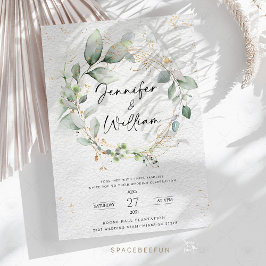 Hochzeitseinladung Minimalistisch grün Einladung