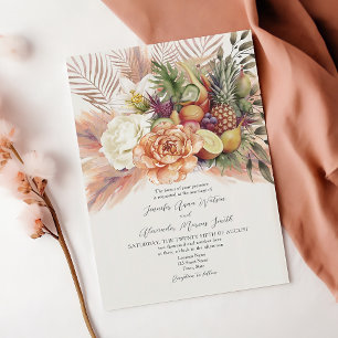 Hochzeitseinladung mit altem Obstdesign Einladung