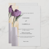 Hochzeitseinladung mit Blume Vase Einladung (Vorne/Hinten)