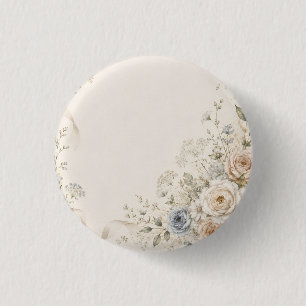 Hochzeitseinladung mit eleganten floralen Details Button