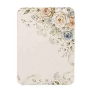 Hochzeitseinladung mit eleganten floralen Details Magnet