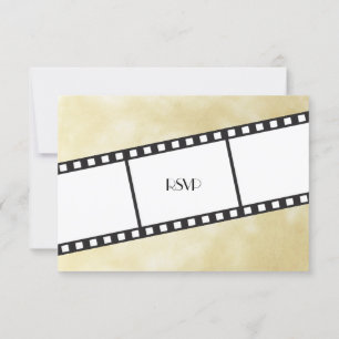 Hochzeitseinladung mit Filmstreifen-RSVP-Antwort Einladung