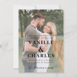 Hochzeitseinladung mit Foto  Einladung