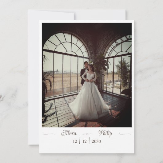 Hochzeitseinladung mit Foto Einladung (Vorderseite)