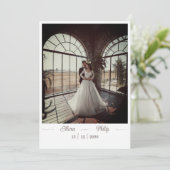 Hochzeitseinladung mit Foto Einladung (Stehend Vorderseite)