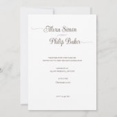 Hochzeitseinladung mit Foto Einladung (Rückseite)