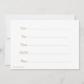 Hochzeitseinladung mit Hochzeitsringen Einladung (Rückseite)