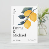 Hochzeitseinladung mit klaren Linien und einem Une Einladung (Stehend Vorderseite)