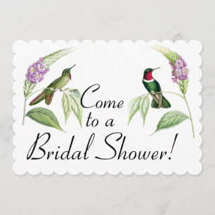Hochzeitseinladung mit Kolibri-Vögeln und floralen Einladung