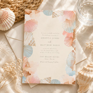 Hochzeitseinladung mit Küstenmuscheln Einladung