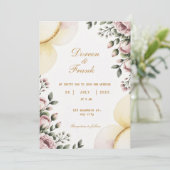 Hochzeitseinladung Mit Liebe Einladung (Stehend Vorderseite)