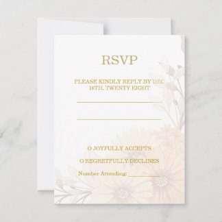 Hochzeitseinladung mit pastellfarbener Blumengesta RSVP Karte