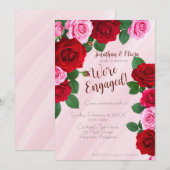 Hochzeitseinladung mit Rosen Save The Date (Vorne/Hinten)
