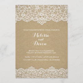 Hochzeitseinladung mit Spitze Einladung