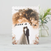 Hochzeitseinladung mit Stil und Eleganz Einladung (Stehend Vorderseite)