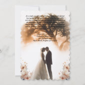 Hochzeitseinladung mit Stil und Eleganz Einladung (Rückseite)