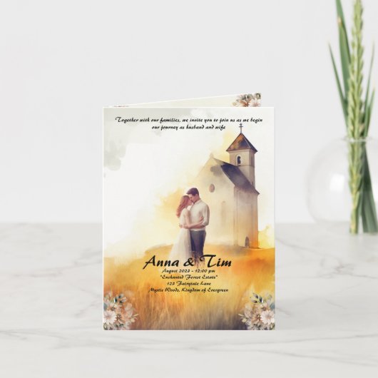 Hochzeitseinladung mit Stil und Eleganz Karte (Vorderseite)