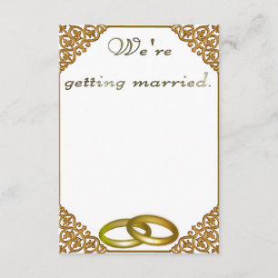 Hochzeitseinladung mit vergoldetem Rahmen Einladung
