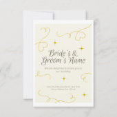 Hochzeitseinladung mit viel Platz zum Schreiben, f Einladung (Vorderseite)