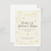 Hochzeitseinladung mit viel Platz zum Schreiben, f Einladung (Vorne/Hinten)