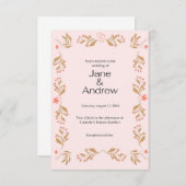 Hochzeitseinladung mit viel Platz zum Schreiben, f Einladung (Vorne/Hinten)