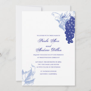 Hochzeitseinladung mit Weinreben Einladung