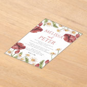 Hochzeitseinladung mit Wildblumen Acryleinladungen (Ablage )