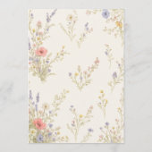 Hochzeitseinladung mit wildem Blumenmonogramm Einladung (Rückseite)