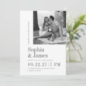 Hochzeitseinladung Modernes Foto nach Maß Einladung (Stehend Vorderseite)